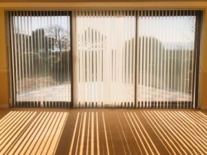 A set of perfect fit blinds for french doors.