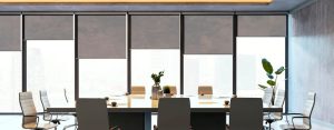 Vertical and roller designs provide excellent control over sightlines and temperature adjustments in multi-purpose commercial buildings.